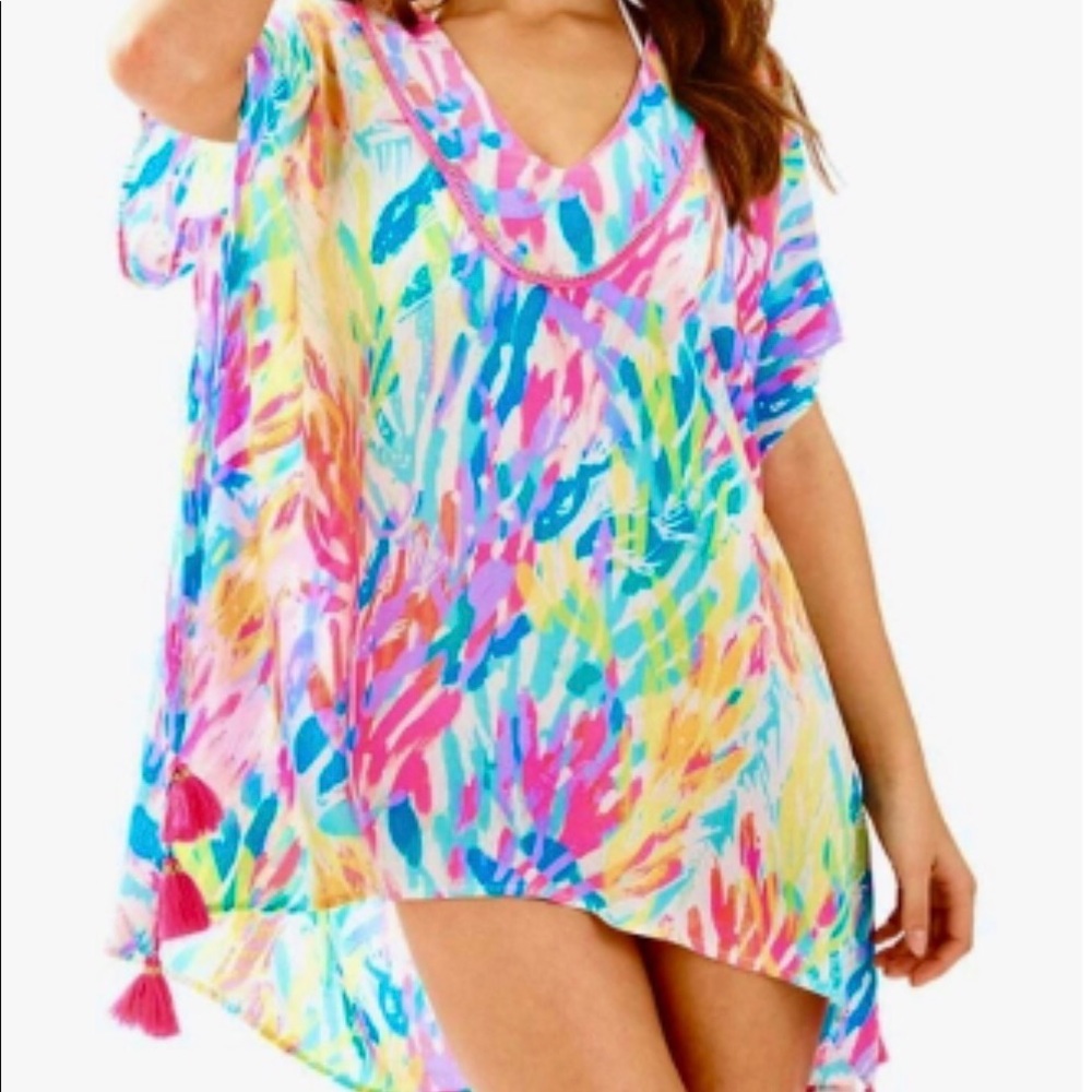 LILLY PULITZER WL BRAVO WAY COVER-UP TUNIC IN SPARKLING SANDS Size-XXS-XS •NWOT•